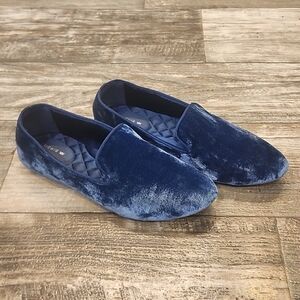 Birdies Women's Size 8.5 "Ocean" blue velvet